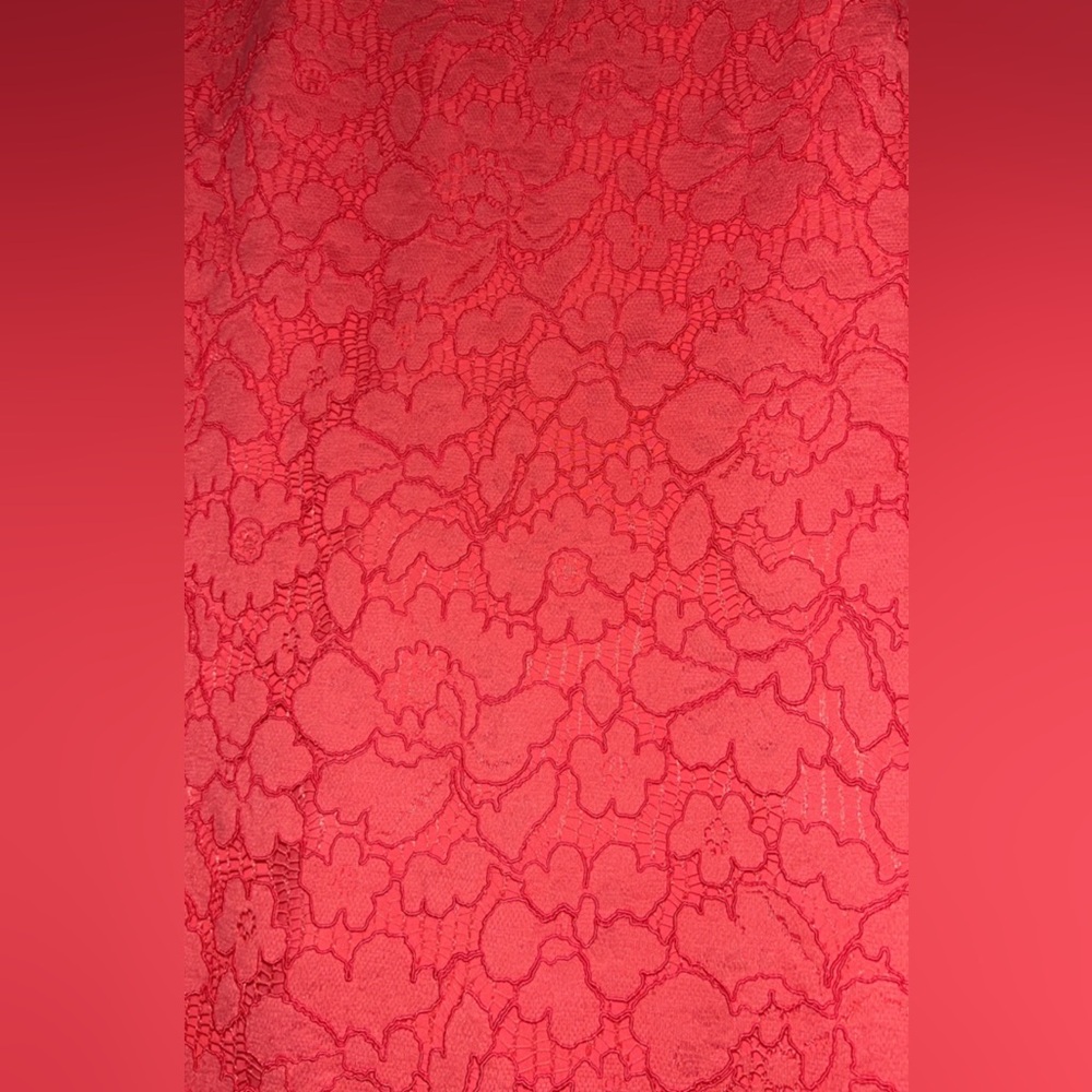 NWOT Vince Camuto Coral Lace Overlay cocktail Mini Dress size 8 ORIGINAL $180 - Picture 5 of 8